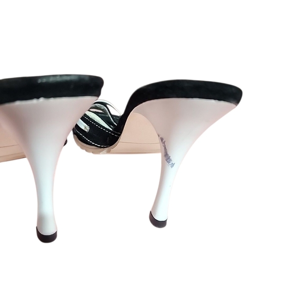 Steve Madden Y2K Suede Heels | Black & White | Size 7 - Picture 6 of 8